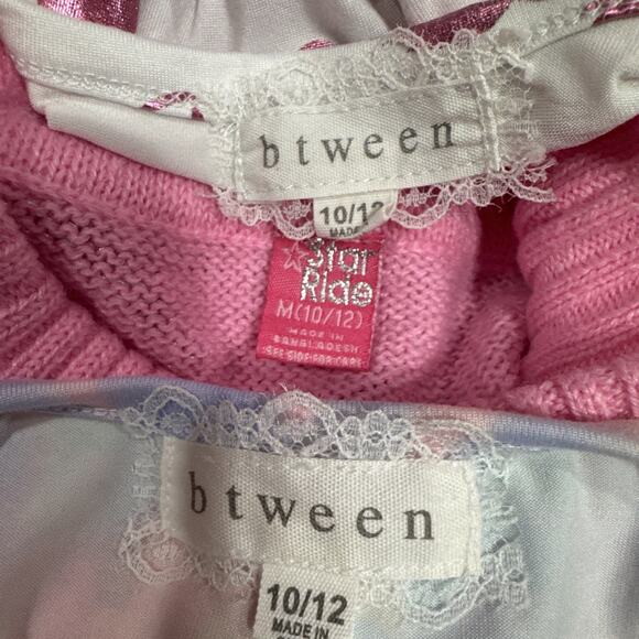 Lot Of 3 Star Ride Pink Sweater Dress & Btween Long Sleeve Top Girl Size 10/12 - Picture 9 of 11